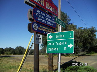 sign along morning run in Julian, California