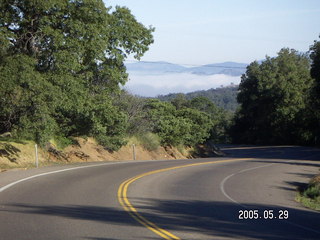 valley clouds on morning run in Julian, California