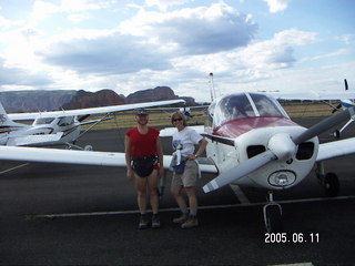 N4372J, Adam, and Beth at Sedona