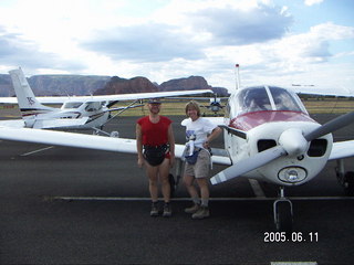 N4372J, Adam, and Beth at Sedona