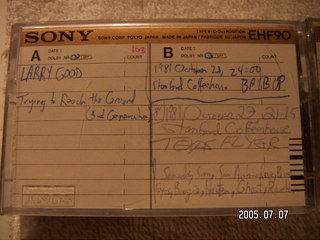 tape labels for Johnny P