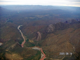 aerial -- canyons around Cibecue, Arizona