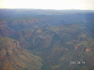 aerial -- canyons around Cibecue, Arizona