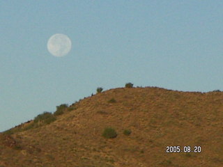MSLT Ringtail Trail, moon over hill