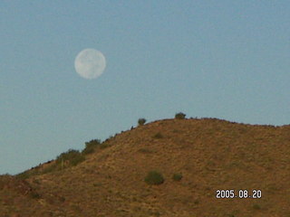 MSLT Ringtail Trail, moon over hill