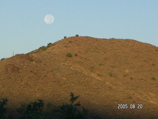 Zion National Park -- moon over high rocks (very large)