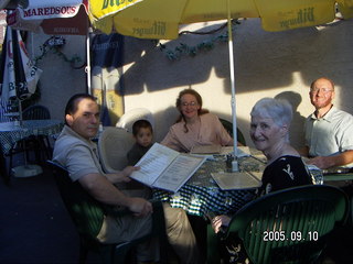 Grand Canyon -- Betsy and Greg and Eleanor (the eagle walking stick) -- South Kaibab