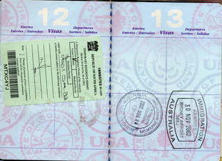 Passport 12-13 visas