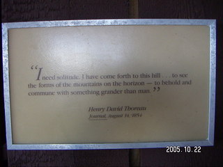 363 5ln. Bryce Canyon -- Bristlecone Loop Trail -- Henry David Thoreau sign