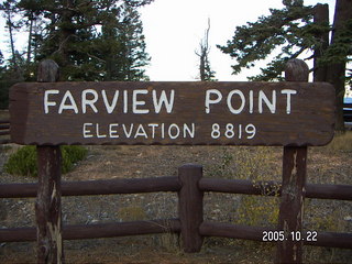 377 5ln. Bryce Canyon -- Farview Point sign