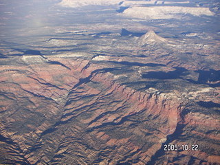 28 5ln. Aerial -- cliffs and mesas in southern Utah -- Molly's Nipple