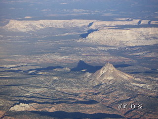 31 5ln. Aerial -- mesas in southern Utah -- No Man's Mesa and Molly's Nipple