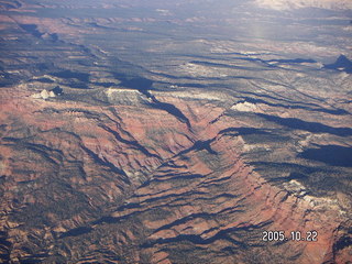 Aerial -- mesas in southern Utah