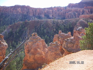 Bryce Canyon -- to Peek-a-boo Loop with small moon