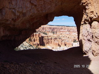 Bryce Canyon -- Peek-a-boo Loop -- view through rock tunnel