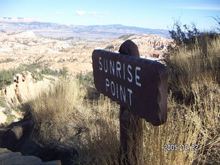Bryce Canyon -- Sunrise Point sign