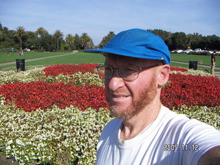 Stanford University flower bed and Adam