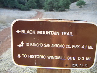Rancho San Antonio Open Space Preserve sign