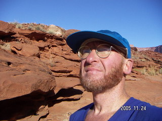 aerial -- Adam flying over Canyonlands