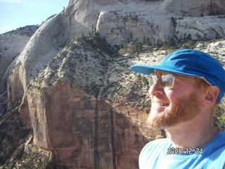 11 5nq. Zion National Park -- Angel's Landing hike -- Adam