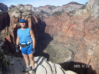 12 5nq. Zion National Park -- Angel's Landing hike -- Adam standing