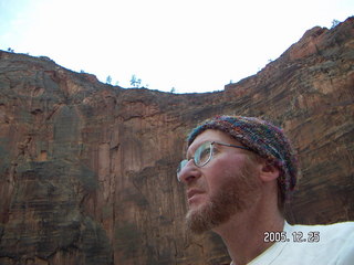 Zion National Park -- Hidden Canyon trail -- Adam