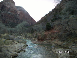 aerial --Virgin River and I-15 in Arizona