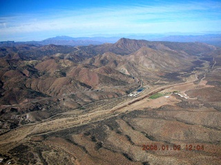 aerial -- from Globe to Roosevelt Lake