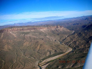 aerial -- from Globe to Roosevelt Lake