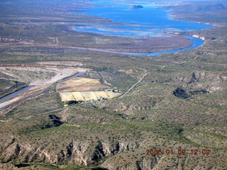 aerial -- from Globe to Roosevelt Lake