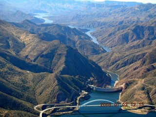 aerial -- from Globe to Roosevelt Lake