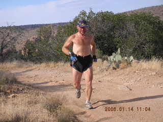 272 5pe. Bagdad -- Coors Lake trail -- Adam running