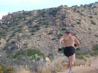 277 5pe. Bagdad -- Coors Lake trail -- Adam running