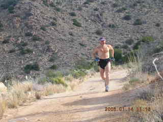 280 5pe. Bagdad -- Coors Lake trail -- Adam running