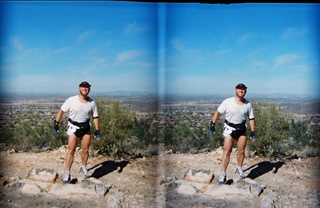 Bagdad -- Coors Lake trail -- Adam running