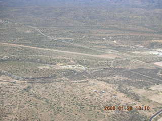 Superstition Mountains, Superior Airport and departure path