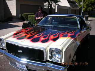 Sean's El Camino with flames