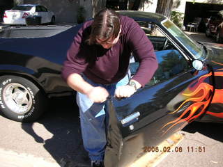 Sean's El Camino with flames -- Sean