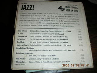 1452 5q7. Jazz! Sampler Series tape box