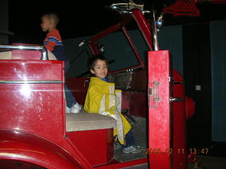 1528 5qb. Gaby at the Hall of Flame Museum