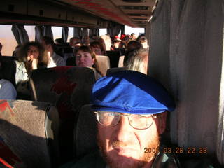 2006 eclipse trip -- to Jalu -- Adam on the bus