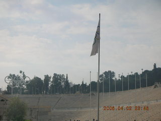 2006 eclipse trip -- Athens 1896 Olympic stadium -- flag