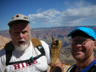 12 5t7. view from South Kaibab trail --Panorama Point -- Greg and Adam