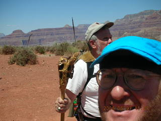 view from South Kaibab trail -- Greg behind Adam