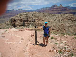 56 5t7. view from South Kaibab trail -- Skeleton Point sign -- Adam