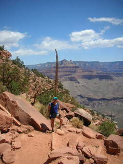 33 5t7. view from South Kaibab trail -- century plant -- Adam