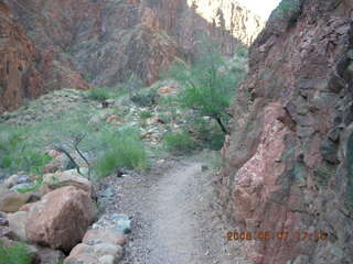 North Kaibab trail from Phantom Ranch -- Adam running