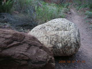 North Kaibab trail from Phantom Ranch -- interesting rocks