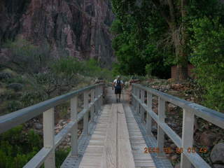view from Bright Angel trail -- Silver Bridge -- Greg hiking