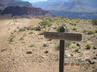trail to Plateau Point -- sign